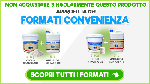 Cloro per piscina in formati convenienza