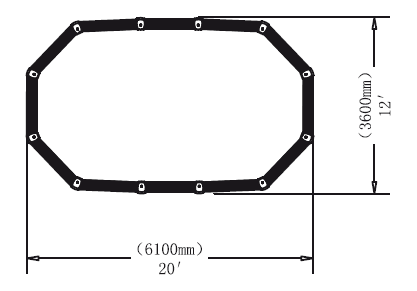 Piscina fuori terra in acciaio Ovale autoportante White Pool 610 bianca h. 130 cm: dimensioni interne ed esterne