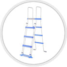 Piscina fuori terra in acciaio WHITE POOL - Kit scaletta